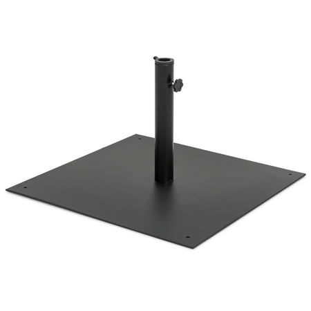 Best Choice Products 38.5-pound Steel Square Patio Umbrella Base Stand with Tightening Knob and Anchor Holes, (Best Player Black Hole)