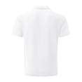 thumbnail image 5 of Breeze Polo Shirts for Men Beer Belly Ultra Comfortable Stretchy Quick Dry Textured Collared Short Sleeve Shirts for Office Summer Daily White M, 5 of 5