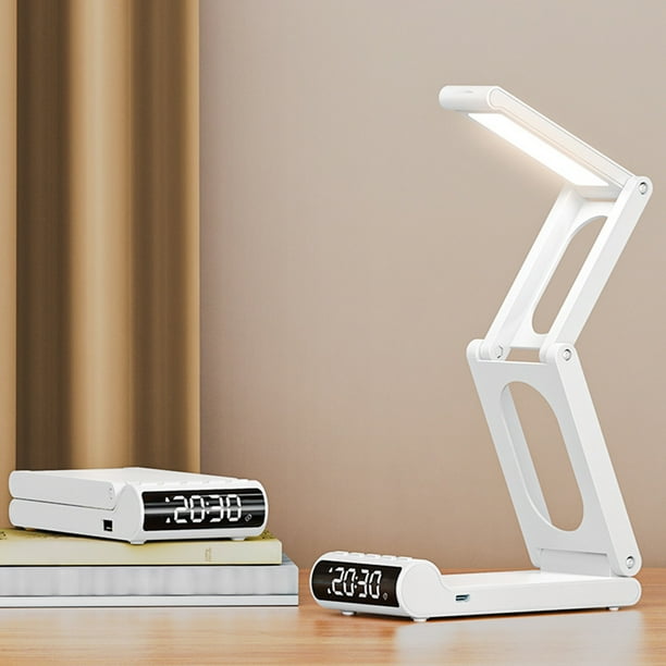Lámpara de escritorio para estudiantes, batería de gran capacidad de 1200mAh, diseño plegable portátil, brillo ajustable, amplia zona de iluminación
