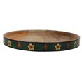 thumbnail image 3 of KUMUDINI-ECO Handicraft Store Handicraft Homes Decorative & Handcrafted Wooden Trays for Serving Tea/Coffee/Drinks for Home & Office (Round Green, 9 x1 Inch) C95, 3 of 3