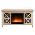 thumbnail image 4 of Evelyn&Zoe Colton Rectangular TV Stand with Crystal Fireplace for TV's up to 55" in White Oak, 4 of 10