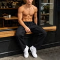 thumbnail image 6 of cllios Cargo Pants for Men Loose Fit Straight Leg Trousers Quick Dry Lightweight Casual Work Pants with Flap Pockets m-4xl, 6 of 10