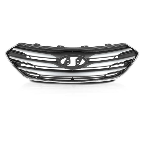 CROSSDESIGN Grille Grill Assembly Fit for Hyundai Santa Fe Sport 2017-2018 Black