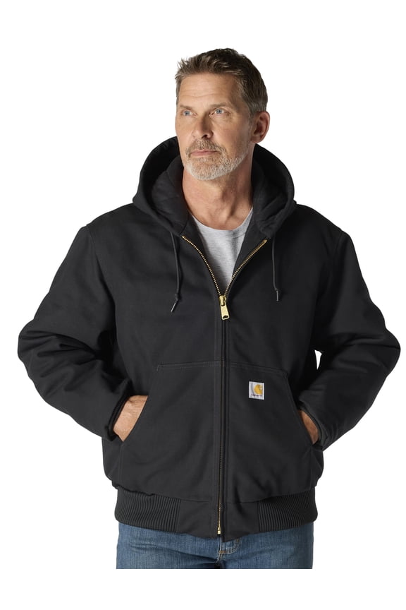 J140 Loose Fit Firm Duck Insulated Flannel Lined Active Jacket, Black, Medium Tall, 106673