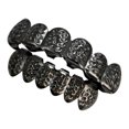 thumbnail image 4 of 18K Hip Hop Dientes Grill Top & Bottom Grill Set Grill Boca Dientes Negro SM SunniMix Dientes de parrilla de hip hop, 4 of 6