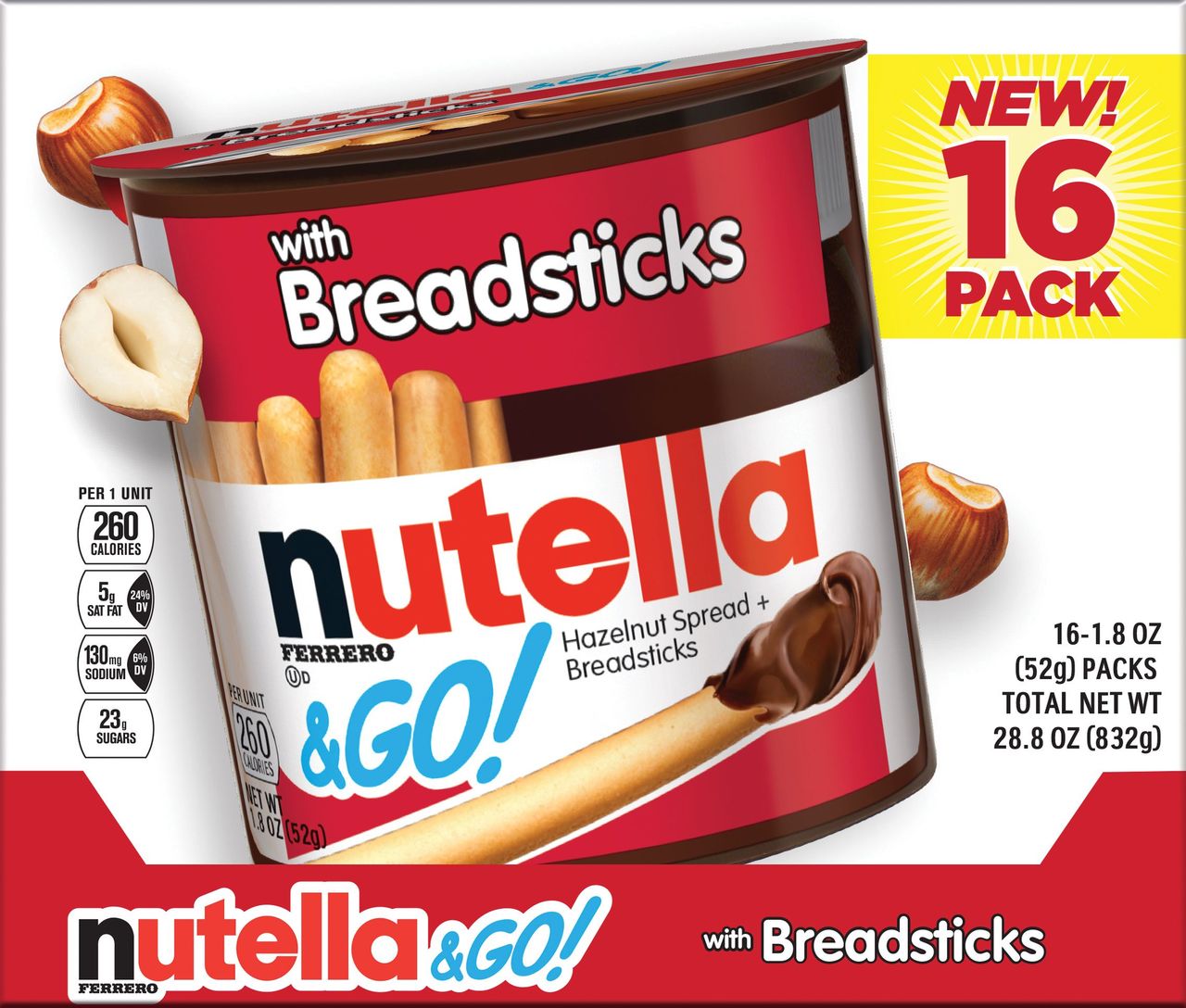 Product of Ferrero Nutella & Go with Breadsticks 16 Ct. 1.8 oz