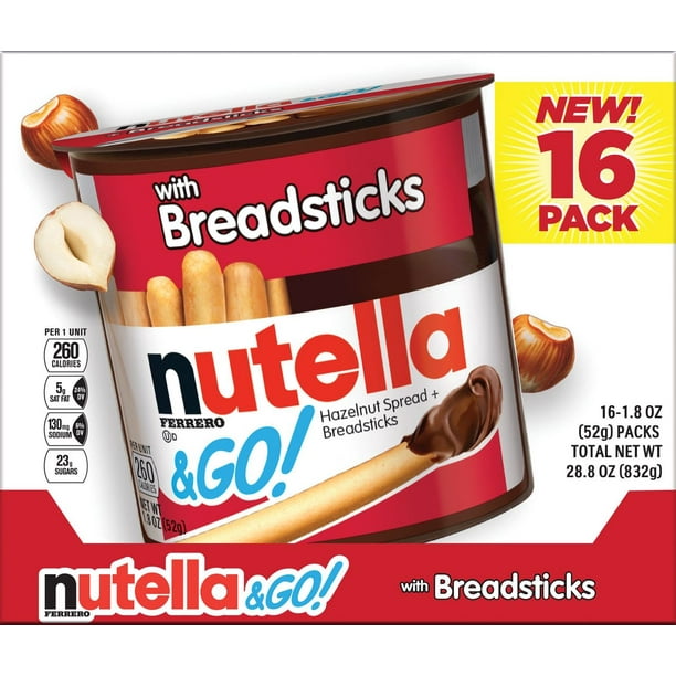 Product of Ferrero Nutella & Go with Breadsticks 16 Ct. 1.8 oz