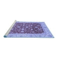 thumbnail image 2 of Ahgly Company Machine Washable Indoor Square Oriental Blue Modern Area Rugs, 3' Square, 2 of 4
