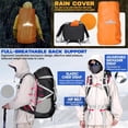 thumbnail image 4 of 60L Hiking Backpack Waterproof Camping Backpack with Rain Cover Large Lightweight Backpacking Backpack for Men Women, 4 of 6