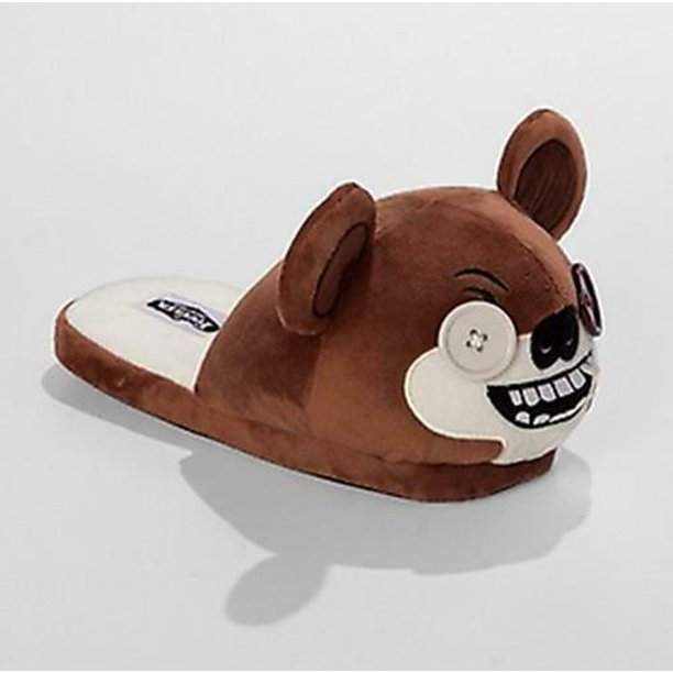 Fuggler Fuggler Brand Funny Ugly Monster Brown Bear Slippers Size L