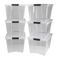 thumbnail image 2 of IRIS USA 54 Qt Clear Plastic Storage Box with Latches, 6 Pack, 2 of 9