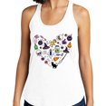 thumbnail image 2 of Halloween Heart Tank Top Fitted Racerback Women's 2X-Large White, 2 of 5