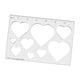 thumbnail image 5 of Plantilla de fresadora para carpintería de 1/4" de grosor, plantilla de incrustación, multifuncional para carpintero Corazón 9 en 1, 5 of 9