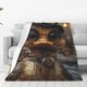 thumbnail image 1 of Balery Vintage Gentleman Duck Manta de Felpa Suave y Acogedora – Cobija de Franela Aterciopelada para Cama, Lavable y Cálida para Sofá, Mascotas, Transpirable-80"x60", 1 of 7