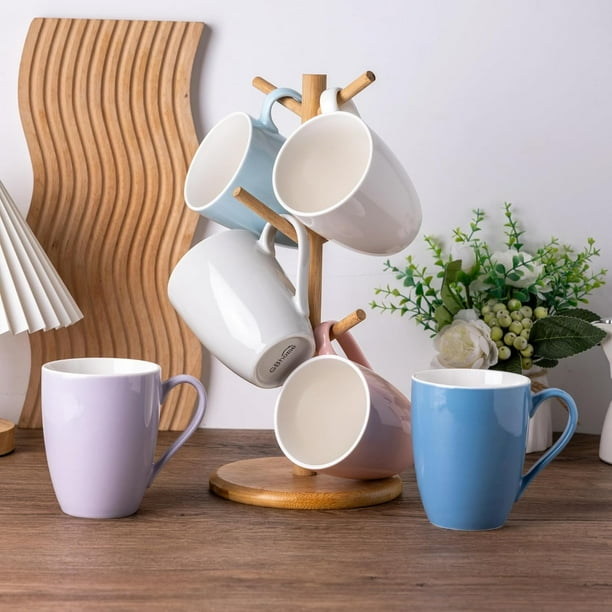 GBHOME 16oz Coffee Mugs Set of 6, Large Ceramic Coffee Mugs for