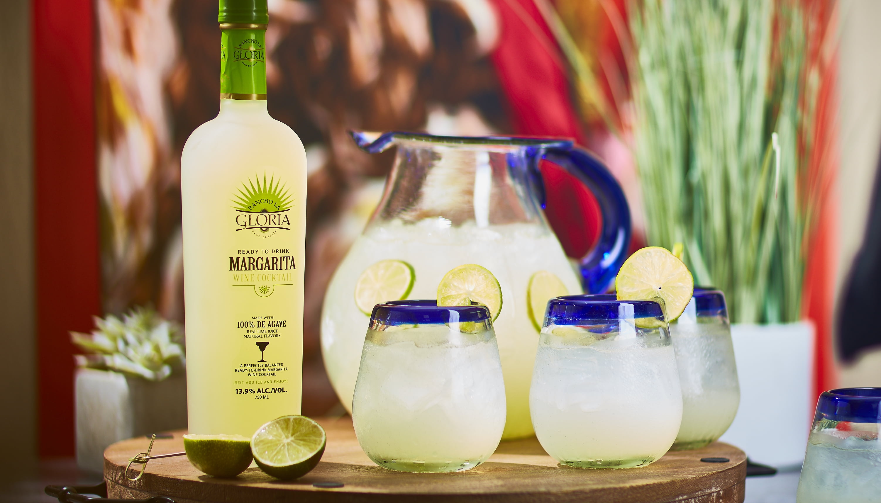 Rancho La Gloria, Lime Margarita Cocktail, 13.9% ABV, 750ml Glass Bottle, 5-150ml Servings