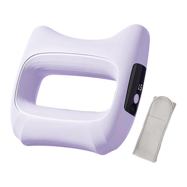 Masajeador muscular portátil y práctico para mujeres con vibración de tejido profundo. Morado con cinturón