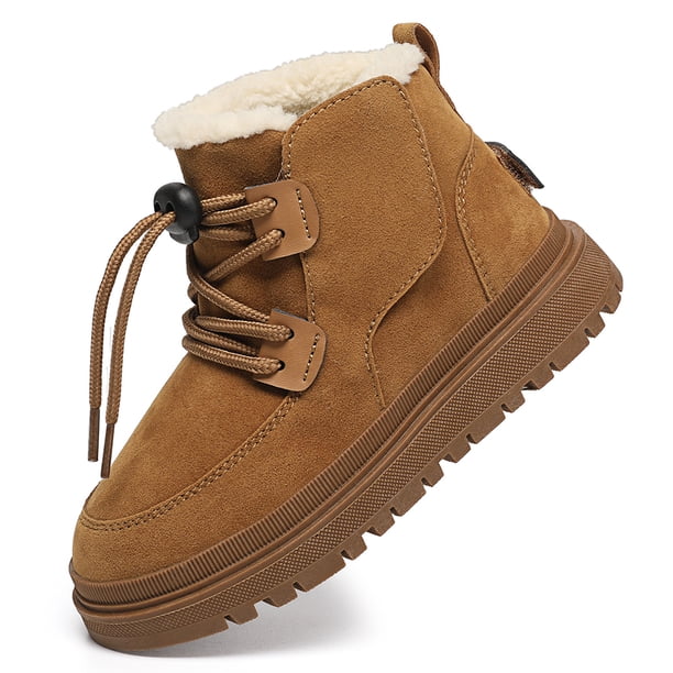 Zapatos para correr Botas Nieve Niños Casual Corto Antideslizante Bota de Invierno para Niños Niñas (3) Marrón Claro Marrón Wdftyju Tenis De Mujer Tenis De Hombre