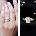 thumbnail image 4 of Rosec Jewels IGI Certified Lab Grown Diamond 3 Carat Engagement Ring - Emerald Cut Diamond Ring (E-VS1 Quality) - with Jewelry Box, 10K Yellow Gold, US 6.00, 4 of 9
