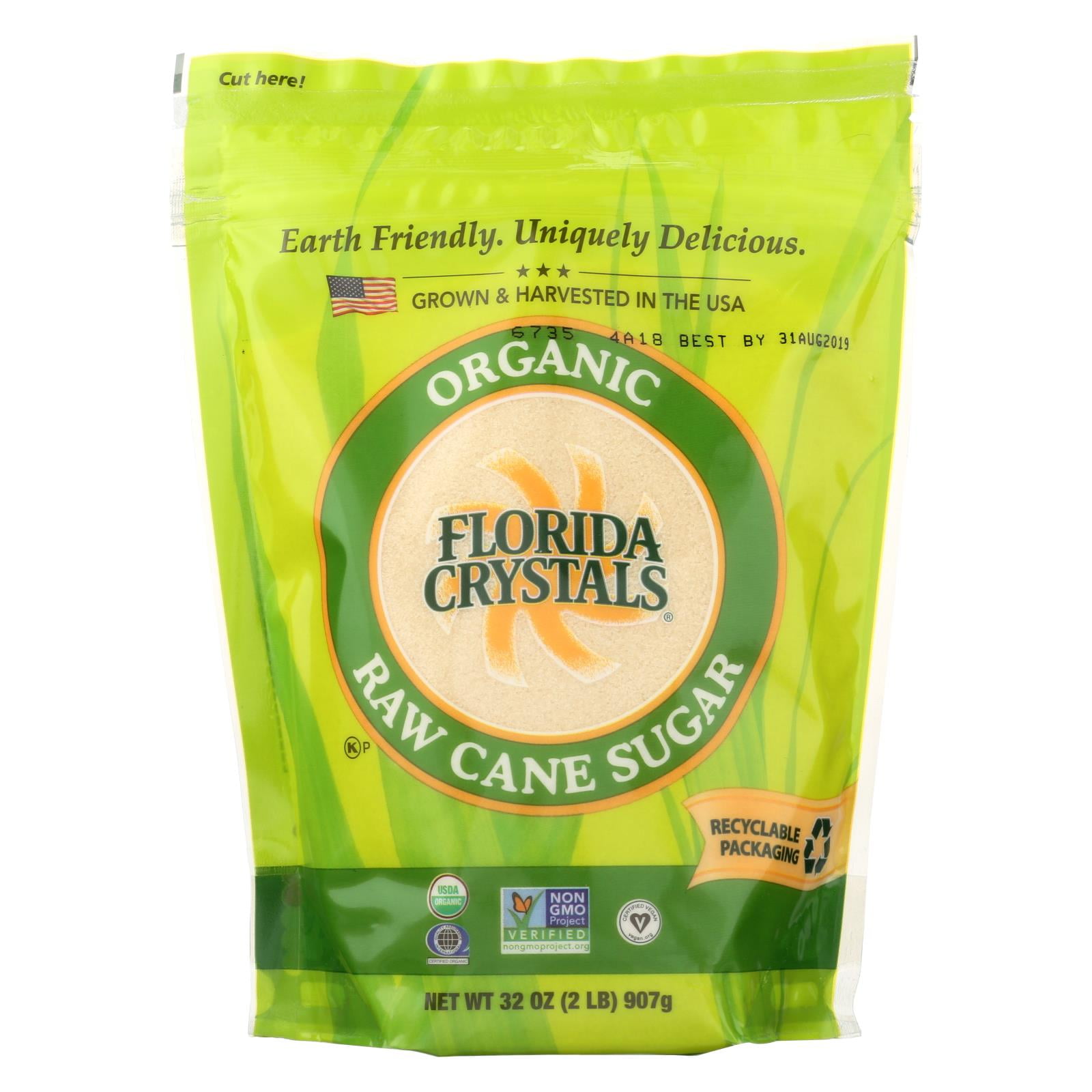 Florida Crystals Organic Cane Sugar Cane Sugar Case of 6 2 lb