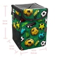 thumbnail image 5 of Football Foldable Car Trash Can with Lid, Leak-Proof Mini Trash Can, Car Trash Bin, Trash Can for Car with Hanging Storage Bag, 5 of 6