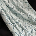 thumbnail image 2 of Plutus Light Blue Diamond Faux Fur Luxury Throw Blanket, 2 of 3