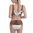 thumbnail image 3 of Daiia Coffee Cafe Cup printed 2 piece Swimsuit Bikinis for Women High Waisted Racerback Bathing Suits Summer Tummy Control Scoop Neck Swimwear-X-Large, 3 of 8
