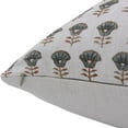thumbnail image 3 of Fabdivine Block Print Throw Pillow Cover, 20x20 Inch Off White Linen Decorative Cushion Cover, Floral Print Boho Design White Pillow Cover for Sofa and Couch, 3 of 5