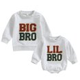 thumbnail image 1 of Conjuntos a juego para hermano mayor y hermano pequeño, sudadera de cuello redondo para bebé niño pequeño, ropa de otoño, 1 of 7