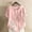 Pink, variant on Bzhegqhd Women Casual and Linen Round-Neck Top Printed Short Sleeve Button T-shirt Blouse
