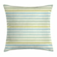 thumbnail image 1 of Striped Decor Throw Pillow Cushion Cover, Watercolor Paint Brush Pattern in Pastel Tone with Grunge Effects Nouveau Art, Decorative Square Accent Pillow Case, 24 X 24 Inches, Multi, by Ambesonne, 1 of 2