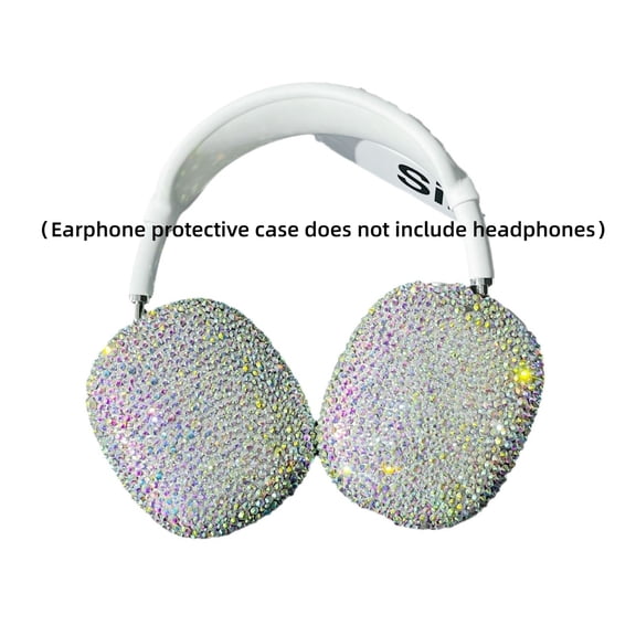 Sparkling Colorful Rhinestone Case for AirPods Max, TPU Soft Shockproof Protective Cover