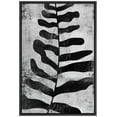 thumbnail image 3 of PixonSign Framed Canvas Print Wall Art Long Leaf and Stem Outline Nature Wilderness Illustrations Modern Art Contemporary Dramatic Dark Black and White for Living Room, Bedroom, Office - 24"x36" Black, 3 of 5