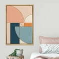 thumbnail image 5 of PixonSign Framed Canvas Print Wall Art Mid-Century Pastel Geometric Semi Circle Collage Abstract Shapes Illustrations Modern Art Decorative Minimal for Living Room, Bedroom, Office - 24"x36" Natural, 5 of 5