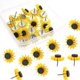 thumbnail image 1 of Sunflower Printed Thumbtacks - Decorative Push Pins for Bulletin Boards and Office, 1 of 5