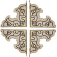 thumbnail image 1 of Metal Desk Corner Protectors Table Edge Cover Guard 26 X 26 X 9mm Bronze Tone, 1 of 4