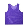 thumbnail image 6 of Xnihocha Mens Sports Scrimmage Training Vest Hollow Out Mesh Football Soccer Jersey Mesh Tank Tops Purple L, 6 of 7