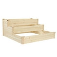 thumbnail image 4 of 3 Tier Raised Garden Bed, Outdoor Garden Box for Vegetable Flower Herb Gardening, Backyard Patio Lawn Elevated Planter Box with Stackable Frame, 48.83 x 48.83 x 21.65 Inch, JA2464, 4 of 9