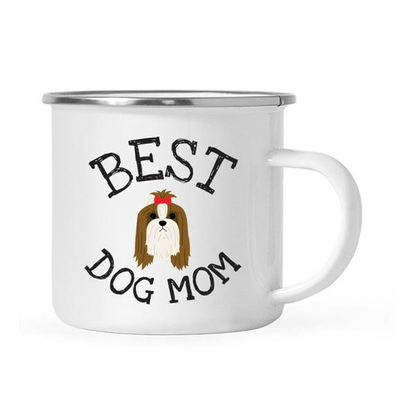 Koyal Wholesale Best Dog Mom Stainless Steel Campfire Mug Shih Tzu, Dog Graphic