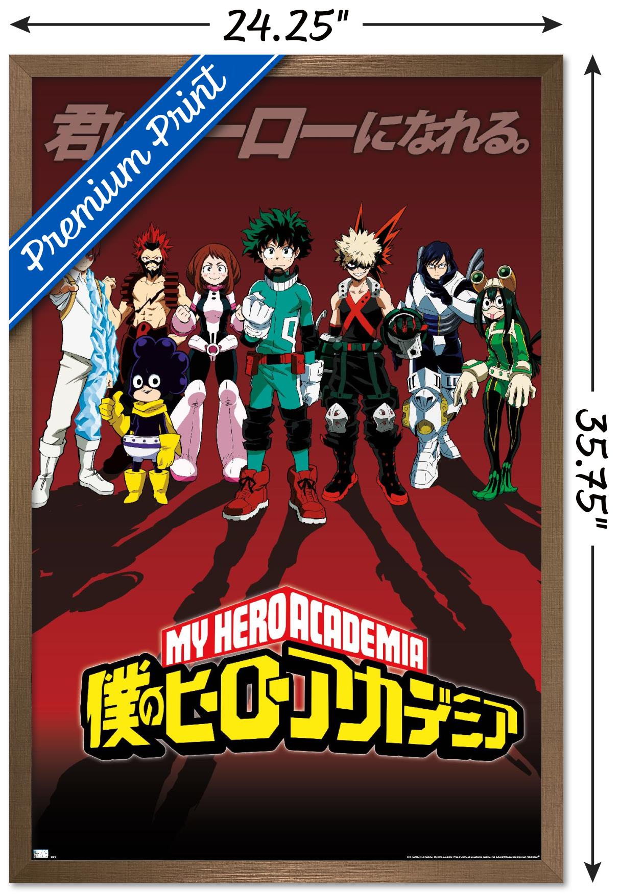 My Hero Academia - Group Pose Wall Poster, 22.375" x 34", Framed