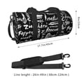 thumbnail image 4 of Easygdp Pasta Bacon Travel Bag, Camping, Weekend, Carry On Overnight Duffel Bag with Shoulder Strap, 4 of 8
