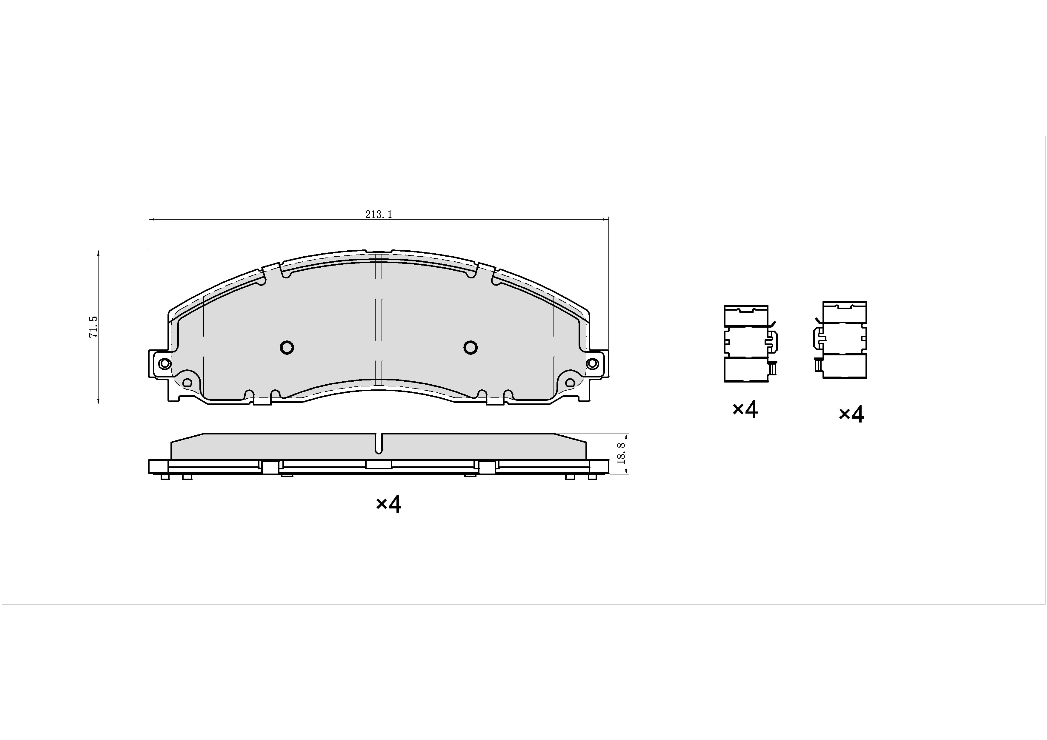 Ultra HC 1000 Brake Pad Set, Front HC10.1680.0.F, Ford F-250 Super Duty 2022-2013