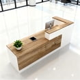 thumbnail image 2 of L-Shaped Reception Desk with Left Counter, 1-Inch Thick Board, Lockable Drawers & Keyboard Tray, Heavy-Duty Front Desk for Office, Salon, Hotel & Clinic, 2 of 6