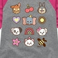 thumbnail image 3 of Disney Classics - Character Group With Icons - Toddler & Youth Girls Raglan Graphic T-Shirt, 3 of 4