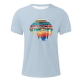 thumbnail image 4 of BUWTTER Mens Tshirts Casual Graphic Print Short Sleeve Crew Neck Tee Comfortable Vacation Hawaiian Men Shirts Light Blue XXL, 4 of 4