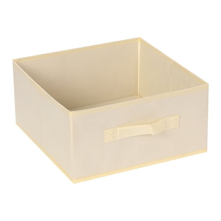 Unique Bargains Fabric Storage Cube Storage Bin Beige 11.8*11.8*5.9in