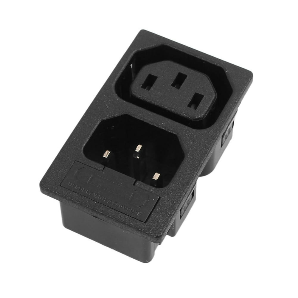 10A 250V Inlet Male And Female Power Socket with Fuse Switch 3 Pin