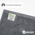 thumbnail image 6 of Premium 8 Pieces Towel Set including 2 Bath Towels 30" x 56", 2 Hand Towels 18" x 30" and 4 Washcloths 13" x 13" - Color: Dark Grey & Green | 100% Cotton |Machine Washable high Absorbency, 6 of 11