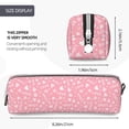 thumbnail image 3 of Yiaed Love Print Leather Pencil Case - Leather Pen Pencil Holder - Elegant & Practical Pencil Pouch for Work & Office, 3 of 7