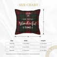 thumbnail image 4 of Bingfone Decorative Pillow Covers 20"X20" Wonderful Time Christmas Couch Pillow Cases Modern Farmhouse Covers For Couch Sofa Bed, 4 of 9